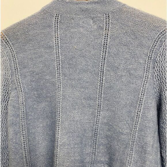 SALE Lauren Conrad Scalloped Neck Knit Sweater Light Blue Size XS - Picture 4 of 5